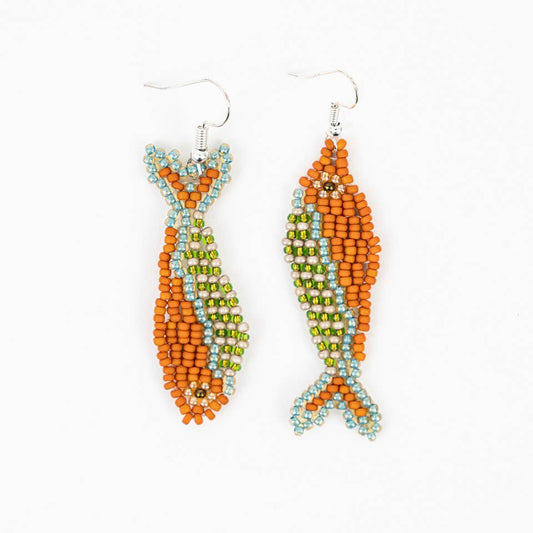 One Fish Two Fish Beaded Earrings