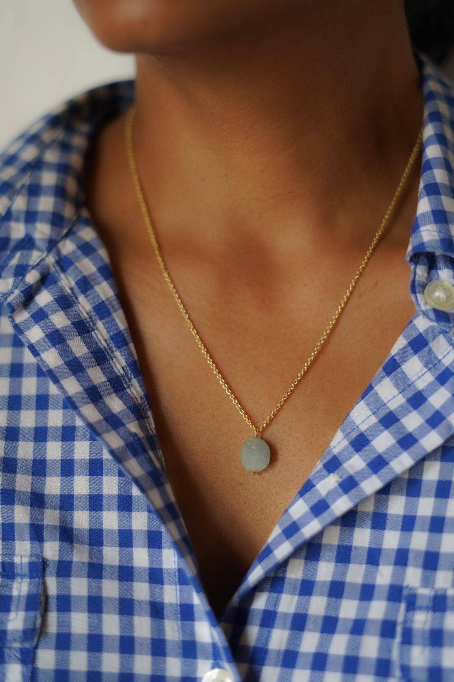 Matte Raw stone pendant