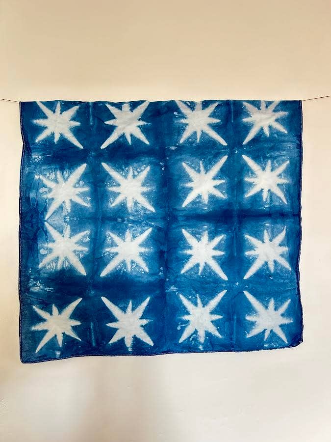 North Star Indigo Dyed Bandana