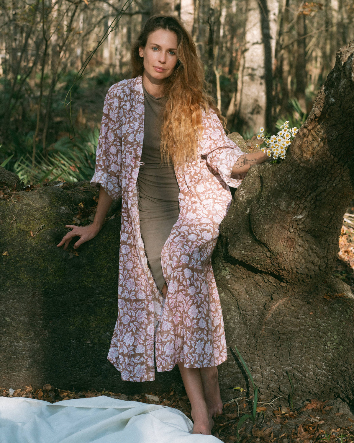 Goddess Block Print Robe