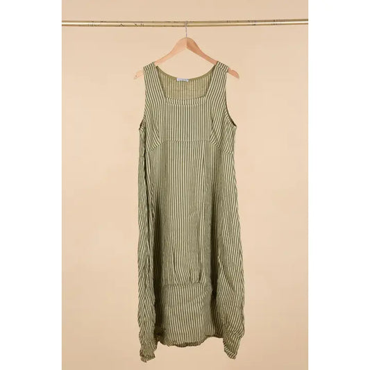 Striped Linen Day Dress