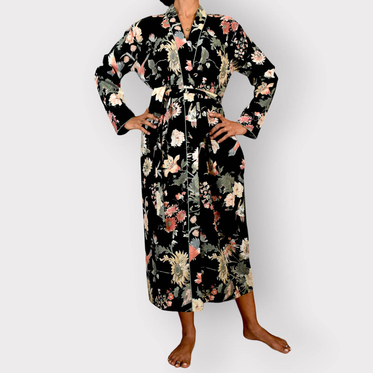 Goddess Block Print Robe