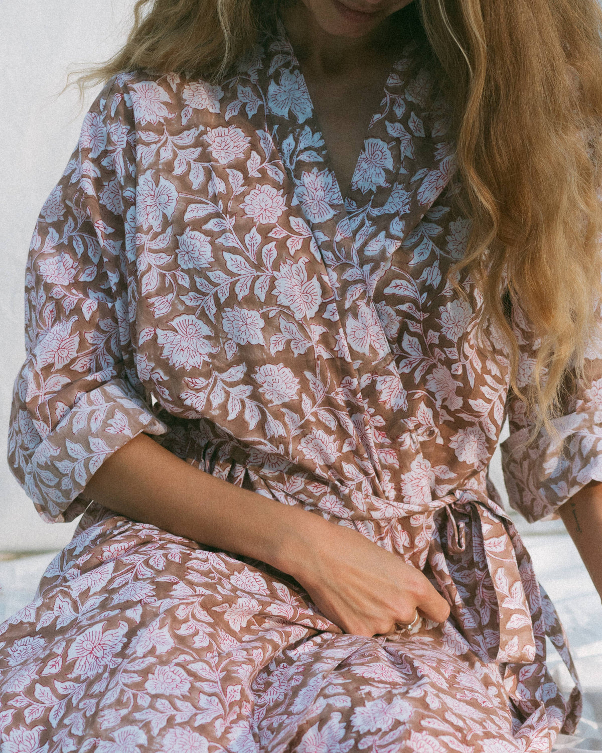 Goddess Block Print Robe