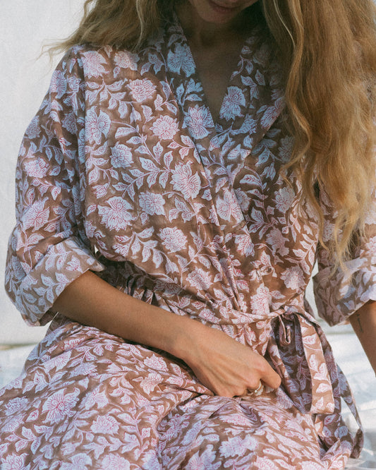 Goddess Block Print Robe
