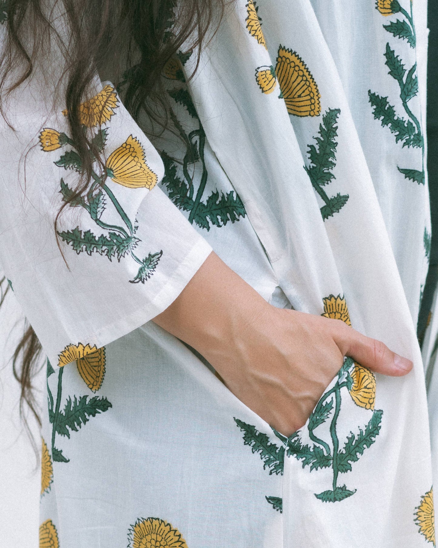 Cotton Block Print Robe