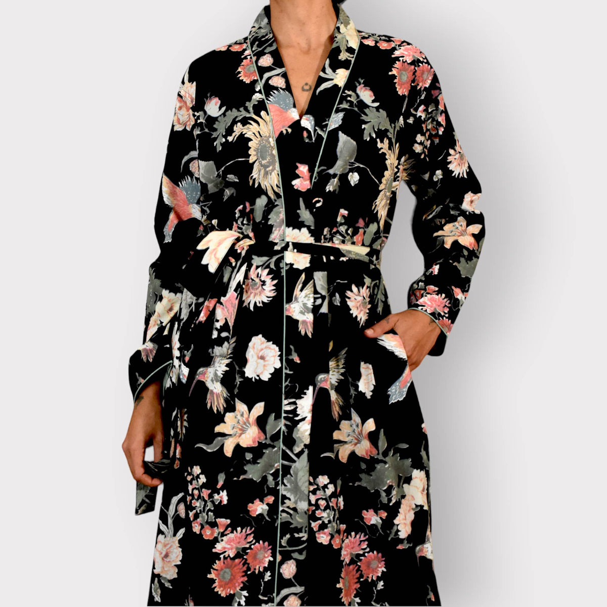 Goddess Block Print Robe